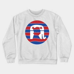 Donald trump with Republican elephant Crewneck Sweatshirt